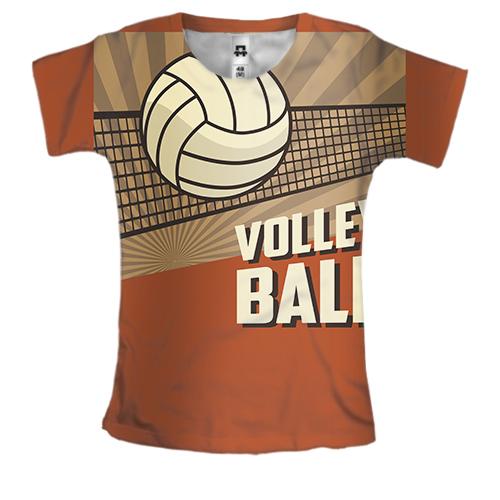 Женская 3D футболка Volleyball