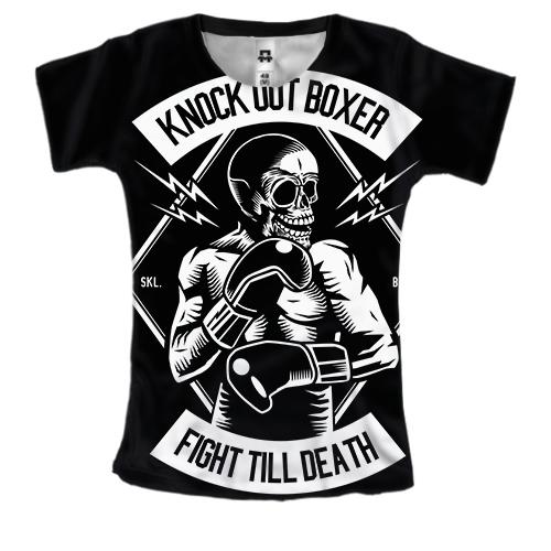 Женская 3D футболка Skull Boxer