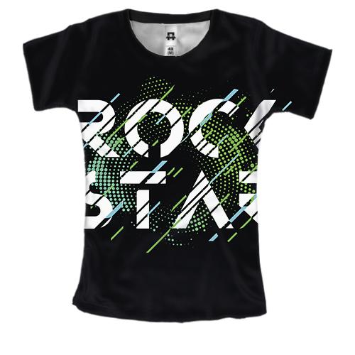 Жіноча 3D футболка Rock Star Glitch