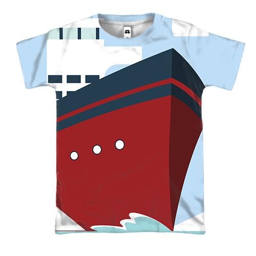3D футболка з ілюстрацією Титаніка
