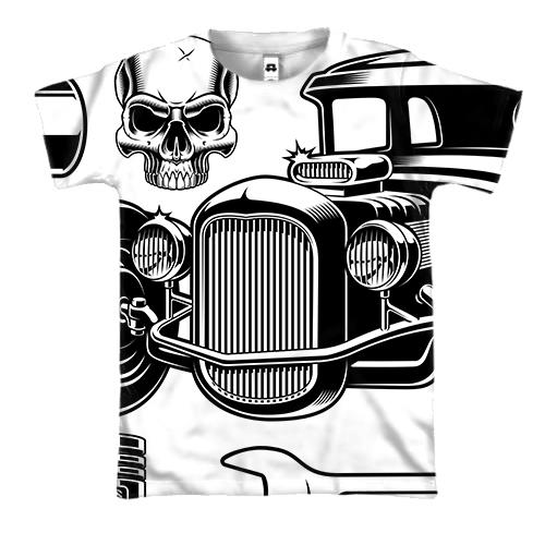3D футболка Retro car