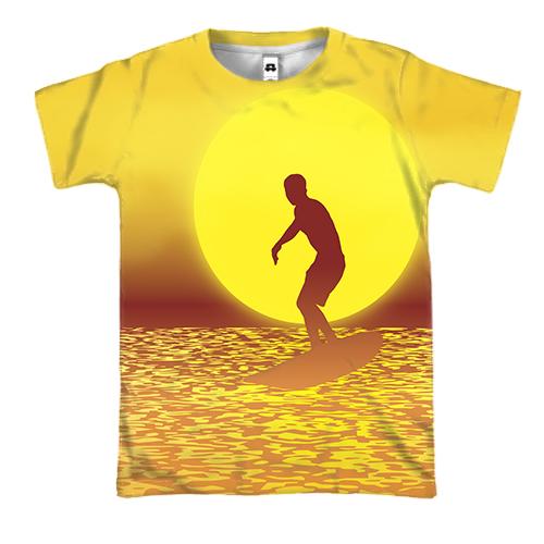 3D футболка з сонячним серфером