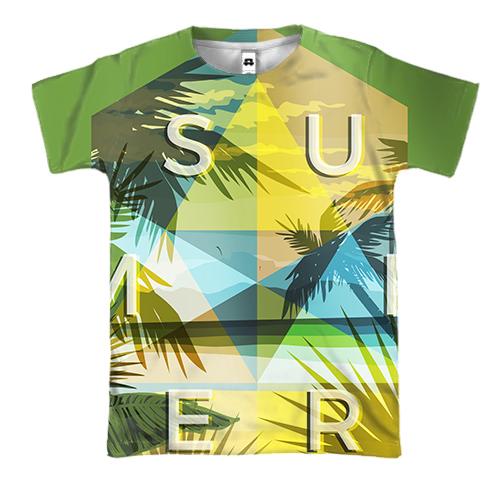 3D футболка poly summer
