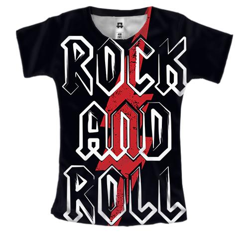 Женская 3D футболка Rock and Roll стрела
