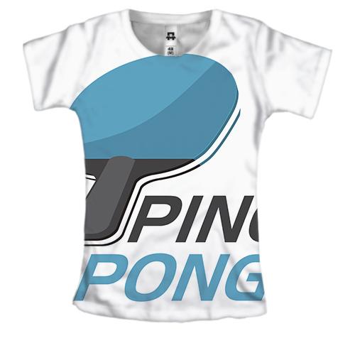 Жіноча 3D футболка Ping Pong