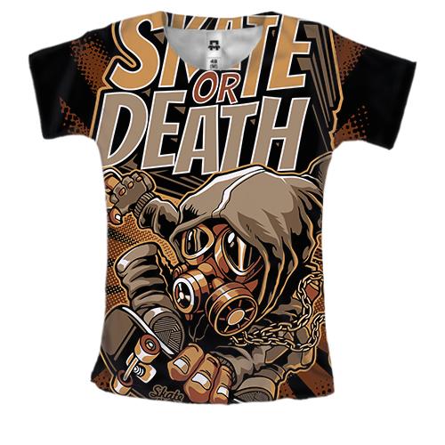 Жіноча 3D футболка Skate or Death