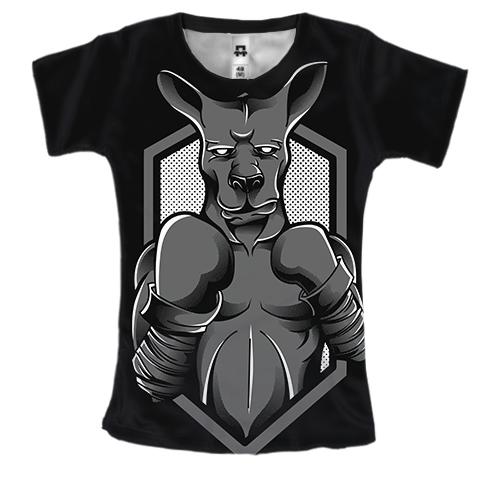 Женская 3D футболка с кенгуру боксером