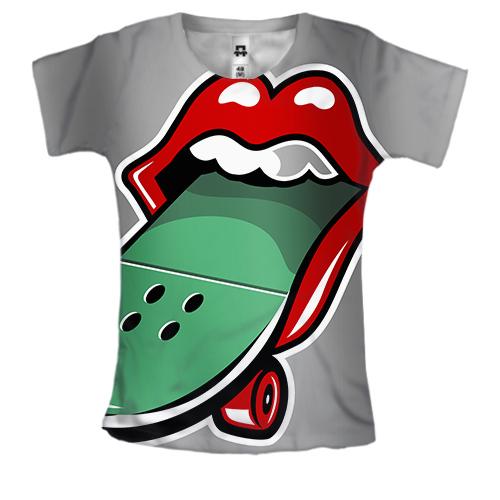 Жіноча 3D футболка Rolling Stones Skate