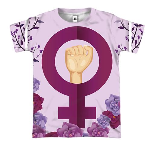 3D футболка со знаком фемінізму