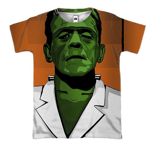 3D футболка с зеленым зомби