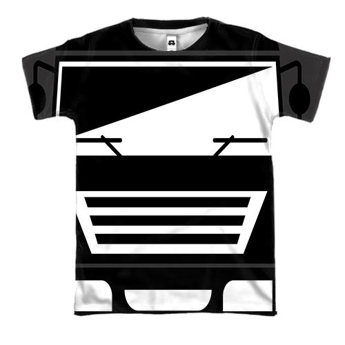 3D футболка с черной кабиной DAF
