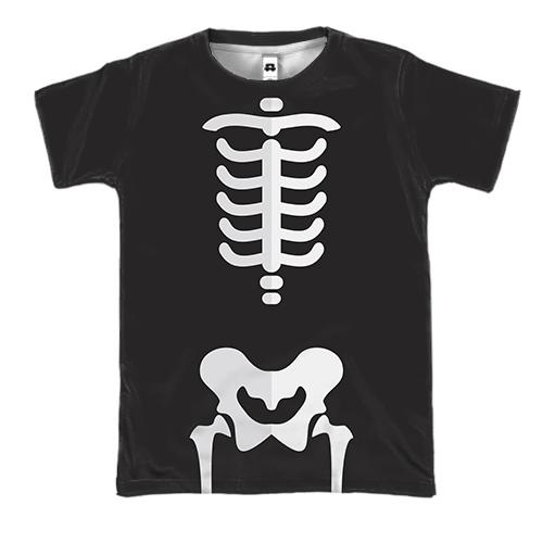 3D футболка з плоским скелетом