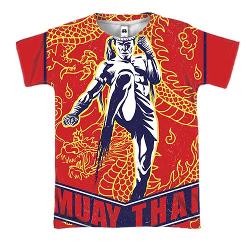 3D футболка с борцом Muay Thai (3)