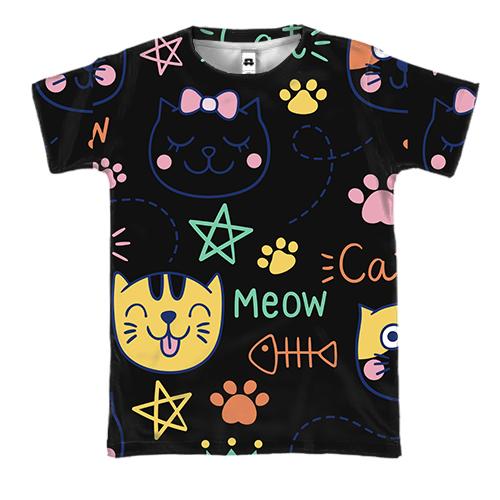 3D футболка Cat Meow