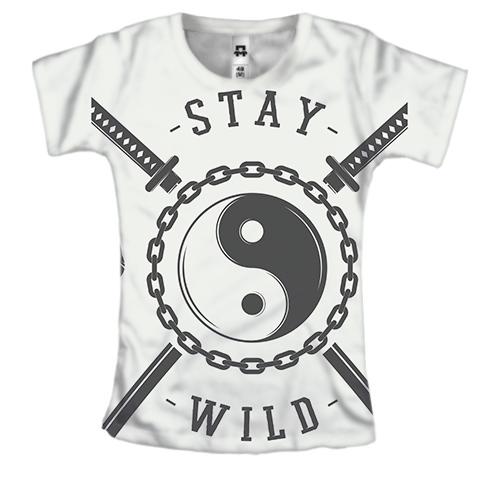 Женская 3D футболка Stay Wild