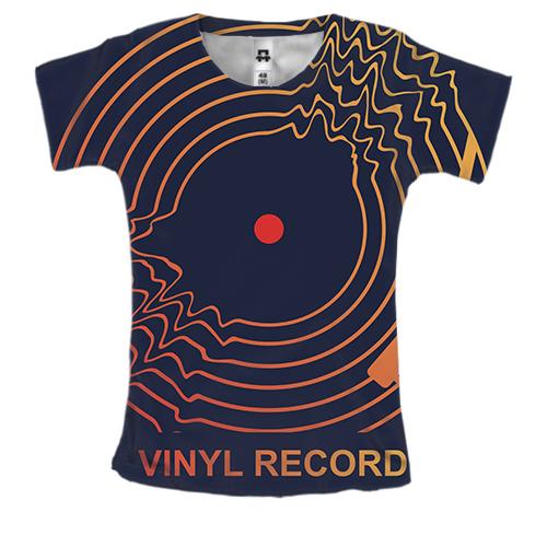 Жіноча 3D футболка Vinyl record