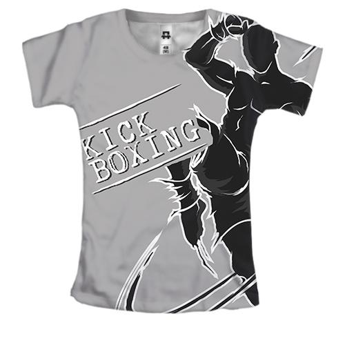 Женская 3D футболка Kick boxing