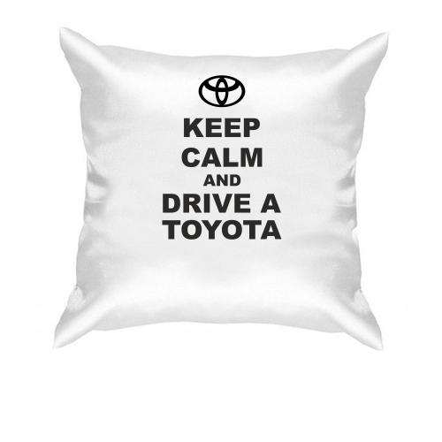 Подушка Keep calm and drive a Toyota