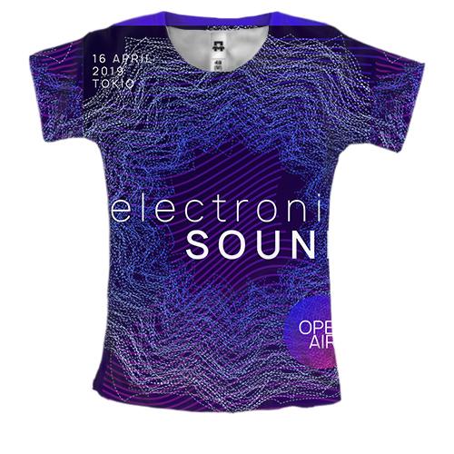 Жіноча 3D футболка Electronic sound