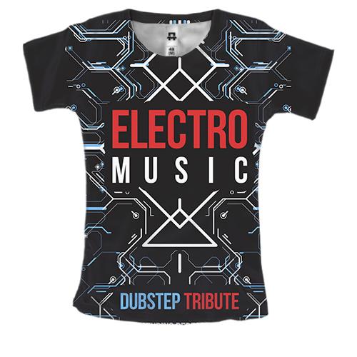 Жіноча 3D футболка Electro music