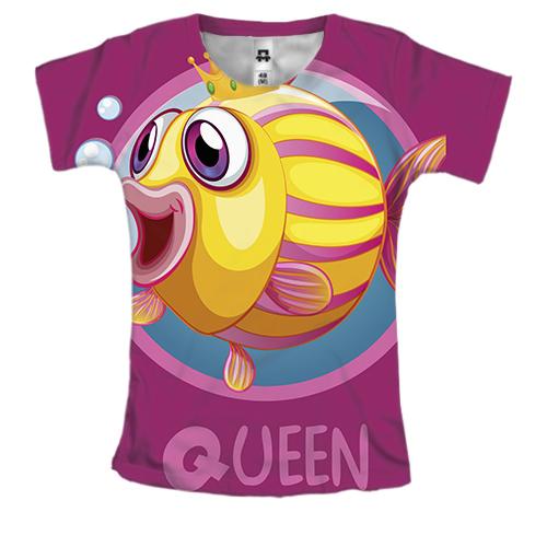 Жіноча 3D футболка Queen fish