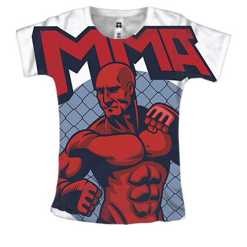 Жіноча 3D футболка MMA Red body