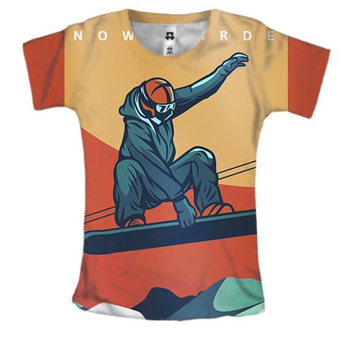 Жіноча 3D футболка Snowboardist