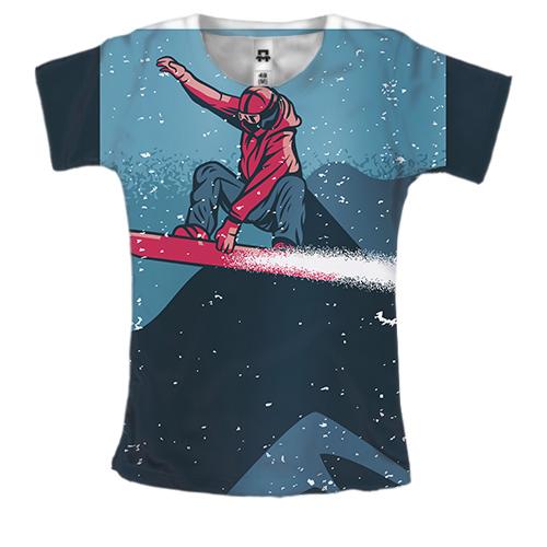 Жіноча 3D футболка Snowboardist (2)