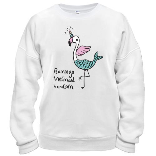 Світшот Flamingo + Mermaid + Unicorn