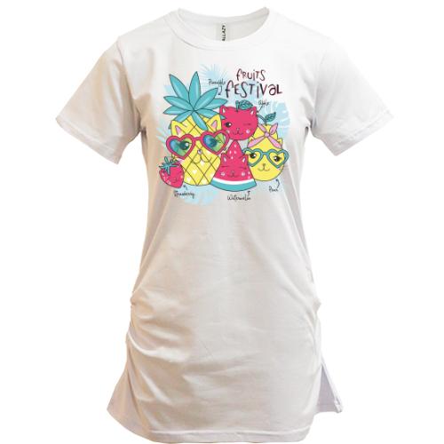 Удлиненная футболка Fruits Festival