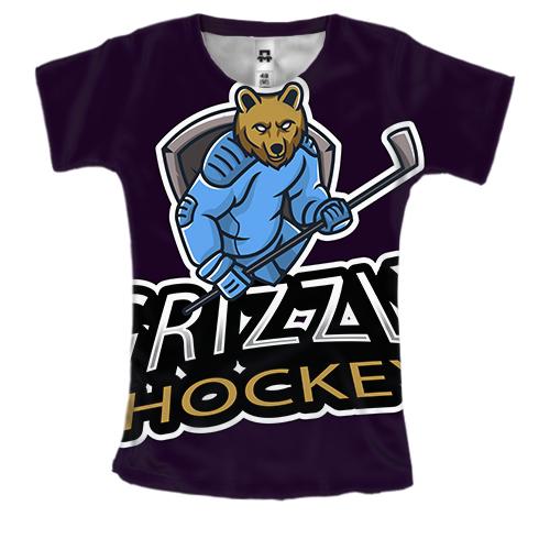 Женская 3D футболка Grizzly Hockey