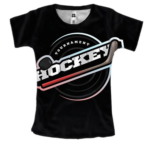 Женская 3D футболка Hockey tournament