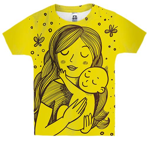 Детская 3D футболка с мамой и ребенком