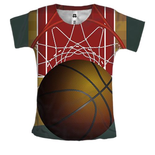 Жіноча 3D футболка Basketball кільце