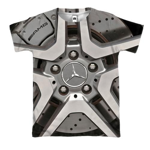 3D футболка з колесом Mercedes