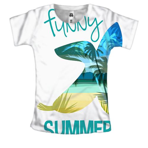 Женская 3D футболка Summer Funny