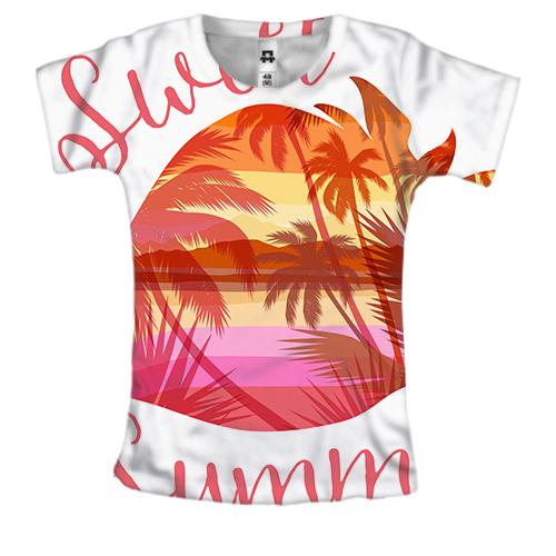 Женская 3D футболка Sweet Summer