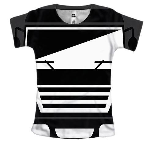 Женская 3D футболка с черной кабиной DAF