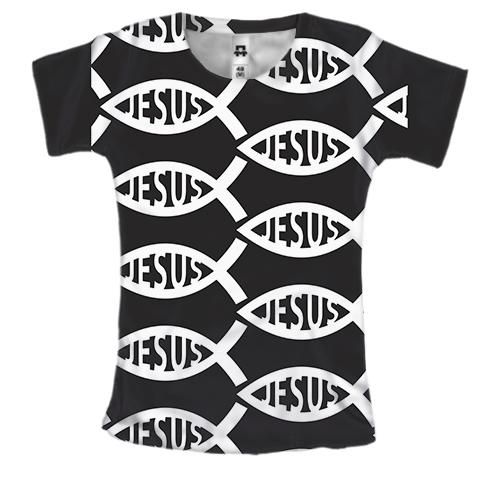 Жіноча 3D футболка Jesus