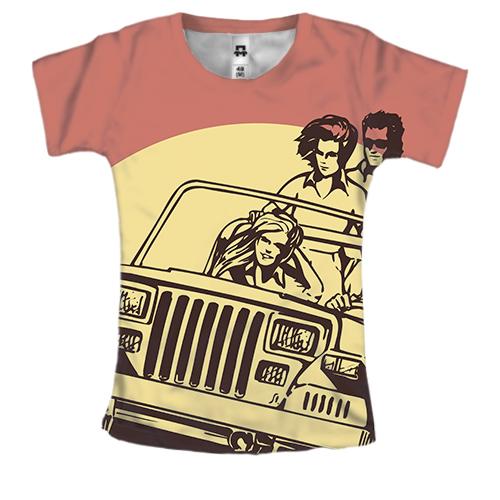 Жіноча 3D футболка Road Jeep