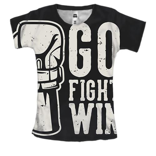 Женская 3D футболка Go fight win