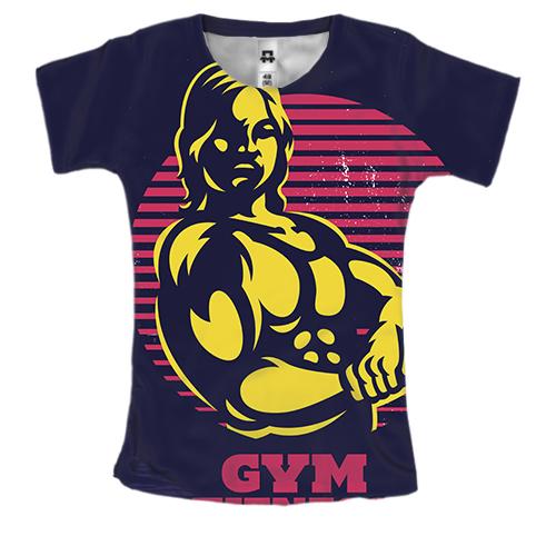 Женская 3D футболка Elite fitness girl (2)