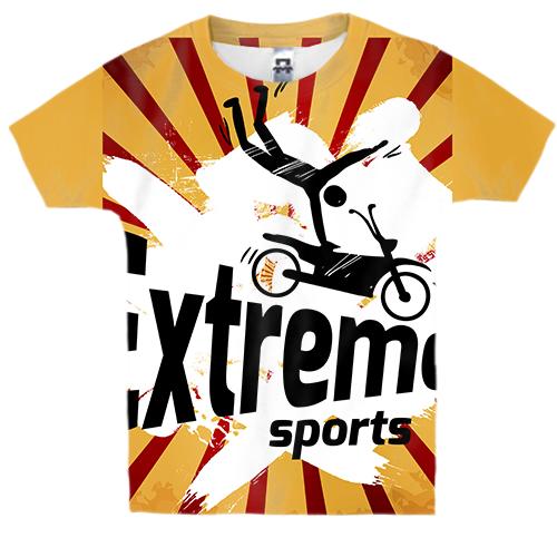 Детская 3D футболка extreme sport bike