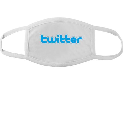 Тканевая маска для лица с логотипом Twitter
