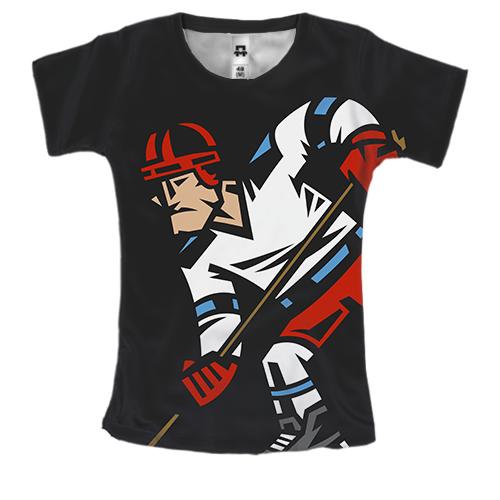 Жіноча 3D футболка Hockey art