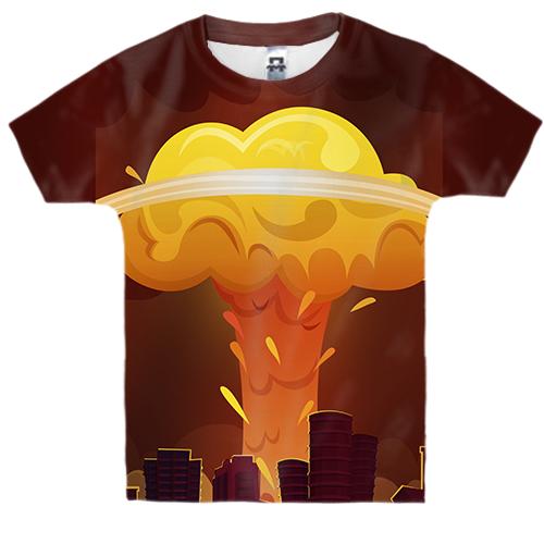 Детская 3D футболка с ядерным взрывом