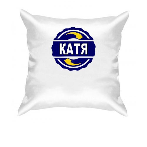 Подушка с именем Катя в круге