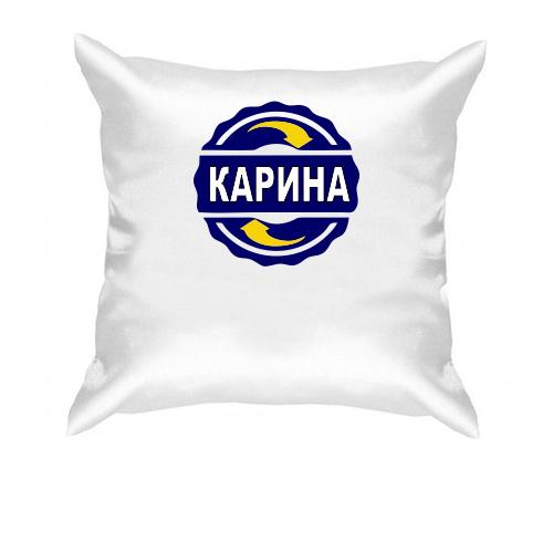 Подушка с именем Карина в круге