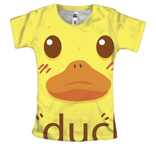 Женская 3D футболка Duck