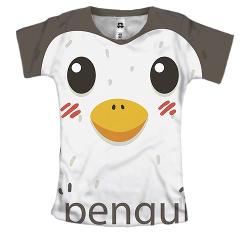Жіноча 3D футболка Penguin